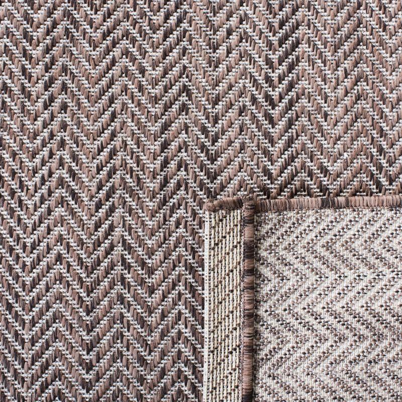 Courtyard CY8022 Power Loomed Indoor and Outdoor Area Rug - Brown/Beige - 4'x5'7" - Safavieh