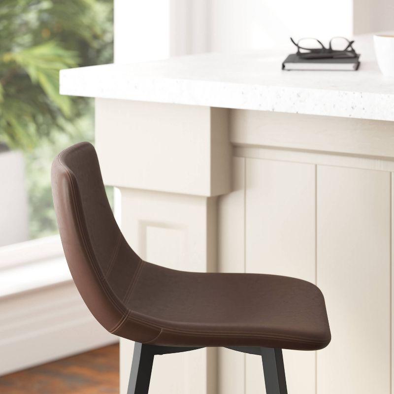 Taylor & Logan Brandy Upholstered Counter Stool with Metal Frame (Set of 2)
