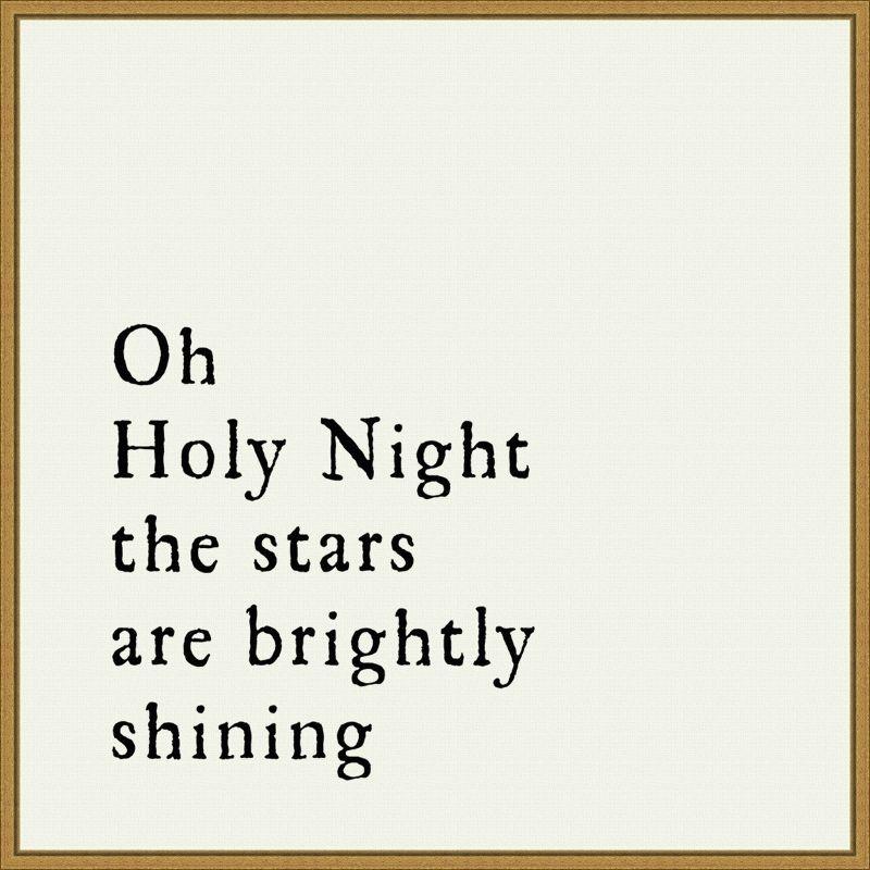 22" x 22" Oh Holy Night Framed Wall Canvas - Amanti Art