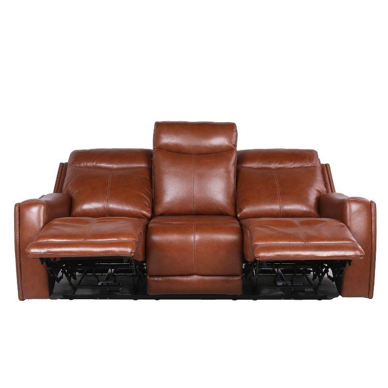 Natalia Power Recliner Sofa Caramel Leather - Steve Silver Co.