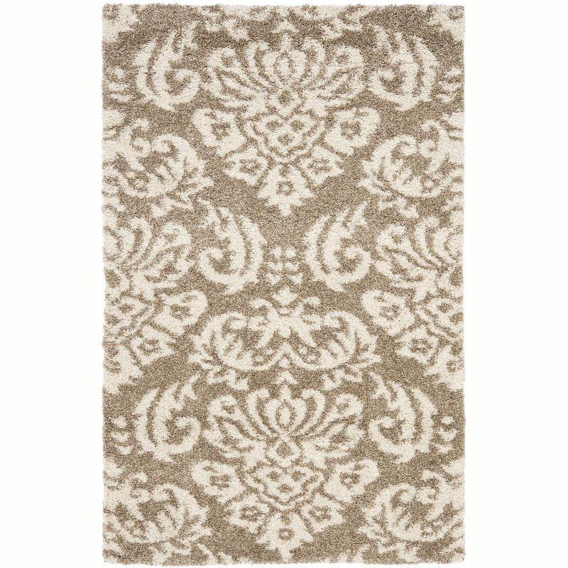 Florida Shag SG460 Power Loomed Indoor Accent Rug - Beige/Cream - 2'3"x4' - Safavieh