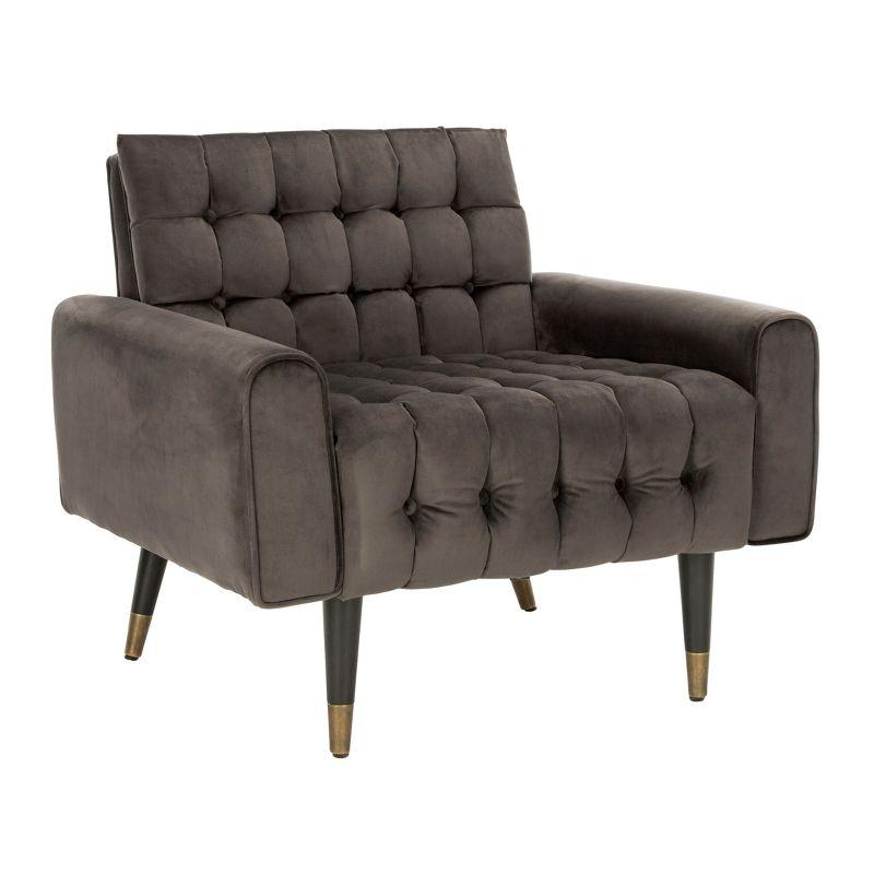Amaris Tufted Accent Chair - ACH4503 - Shale/Black - Safavieh