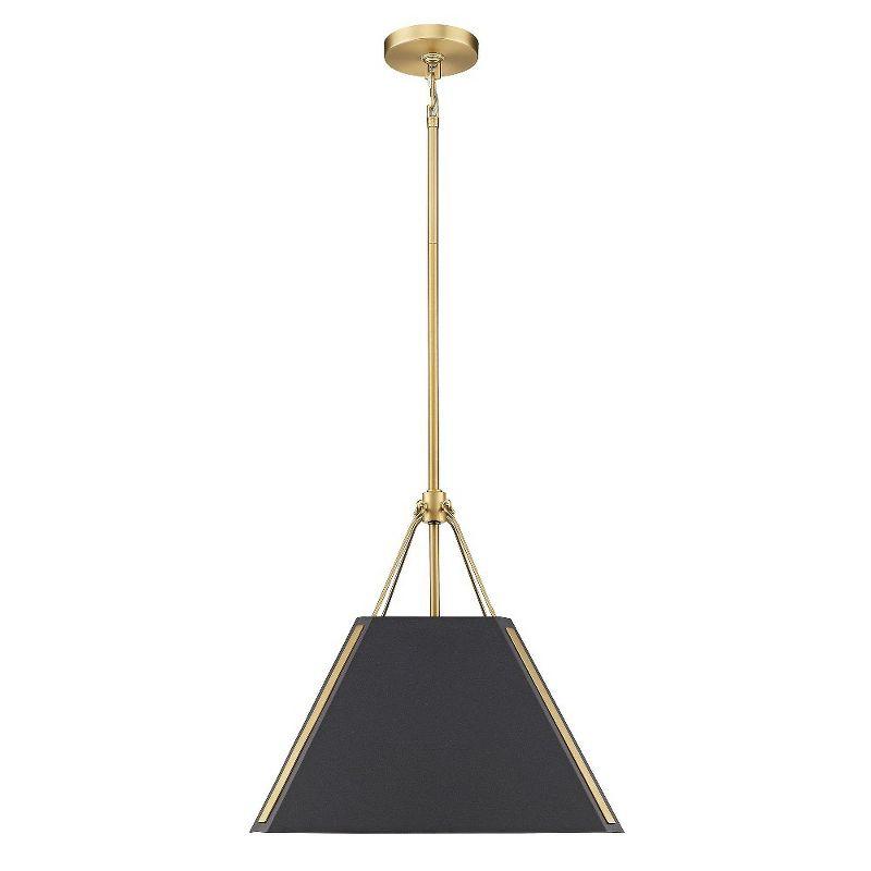 Ranik Brushed Champagne Bronze and Black 1-Light Pendant