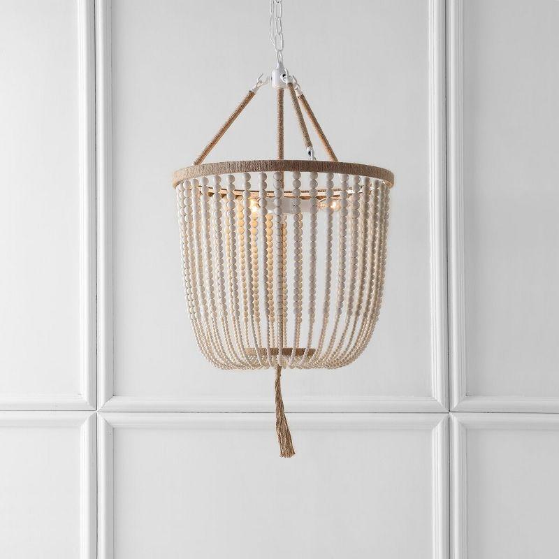 Angie Beads Pendant Lamp - LIT4476 - Cream - Safavieh