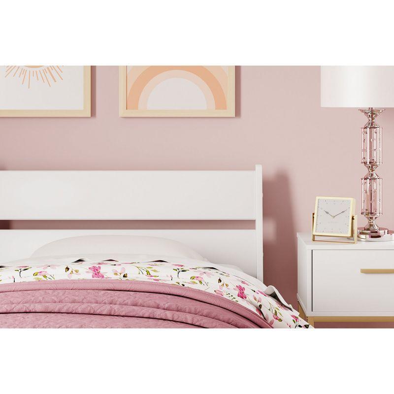 Signature Design by Ashley Socalle Twin Panel Headboard in Matte White Finish