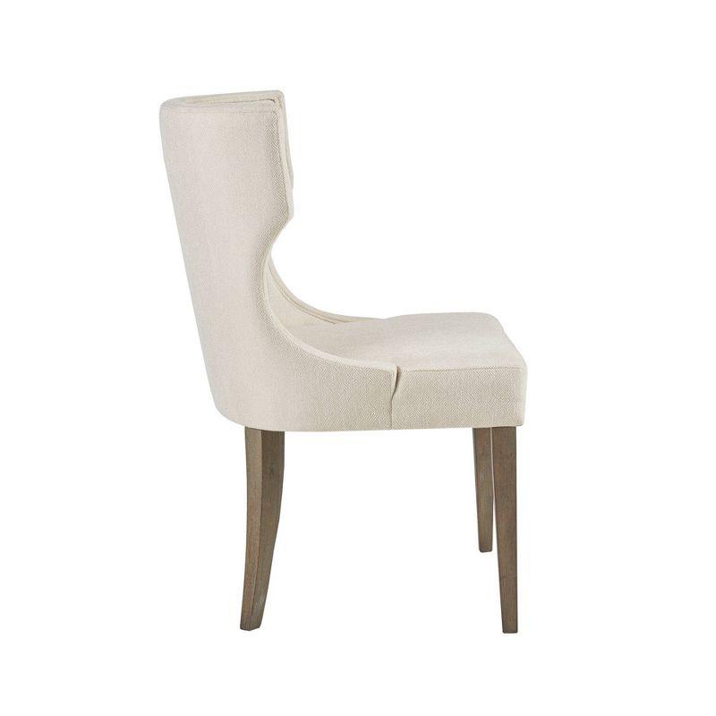 Madison Park Troy Upholstered Wingback Dining Chair Cream