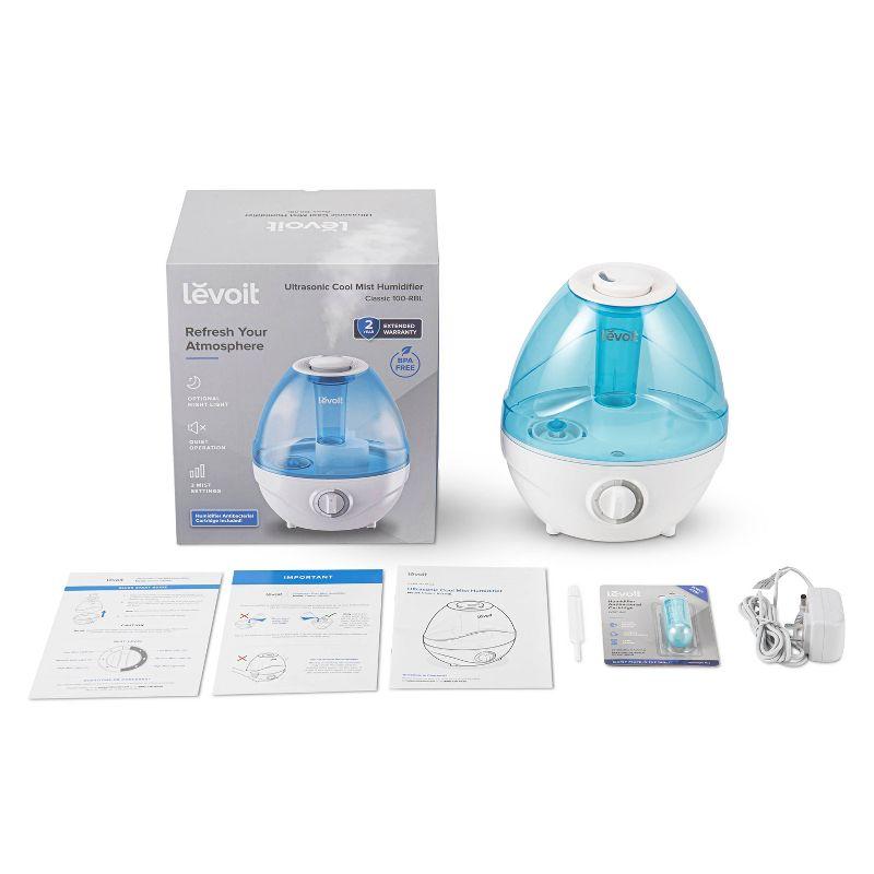 Levoit 0.6 Gallons Cool Mist Ultrasonic Tabletop Humidifier with Adjustable Humidistat for 300 Cubic Feet