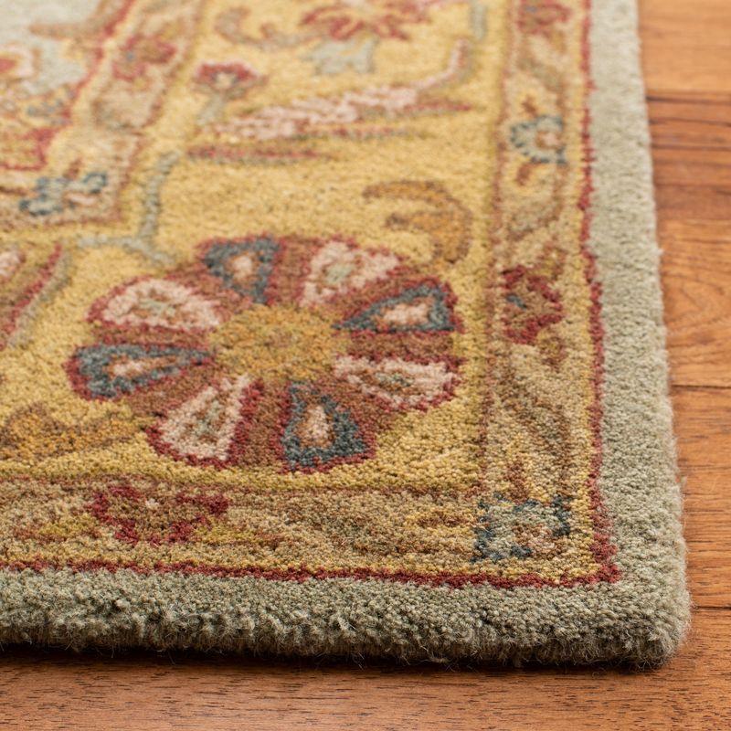 Heritage HG924 Hand Tufted Area Rug - Grey/Gold - 5'x8' - Safavieh.