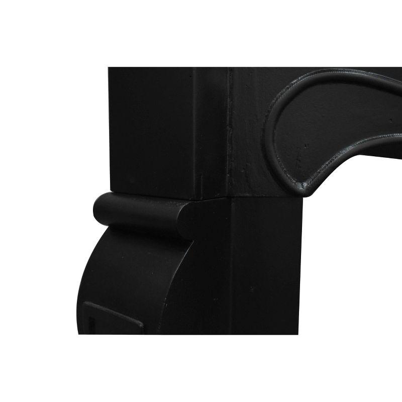 Storied Home Victorian Decorative Fireplace Mantel Black: Wall Mount, Fir Wood & MDF Frame, No Heat Output