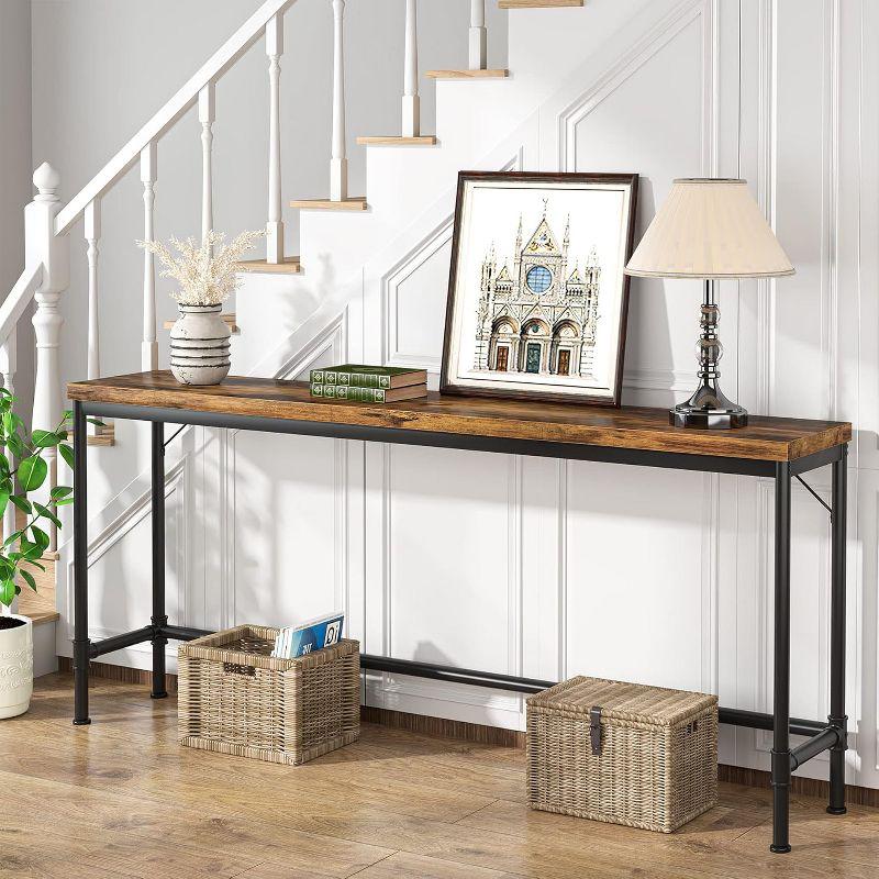 Hommoo 70.9" Long Narrow Console Table Sofa Table Industrial Hallway Table