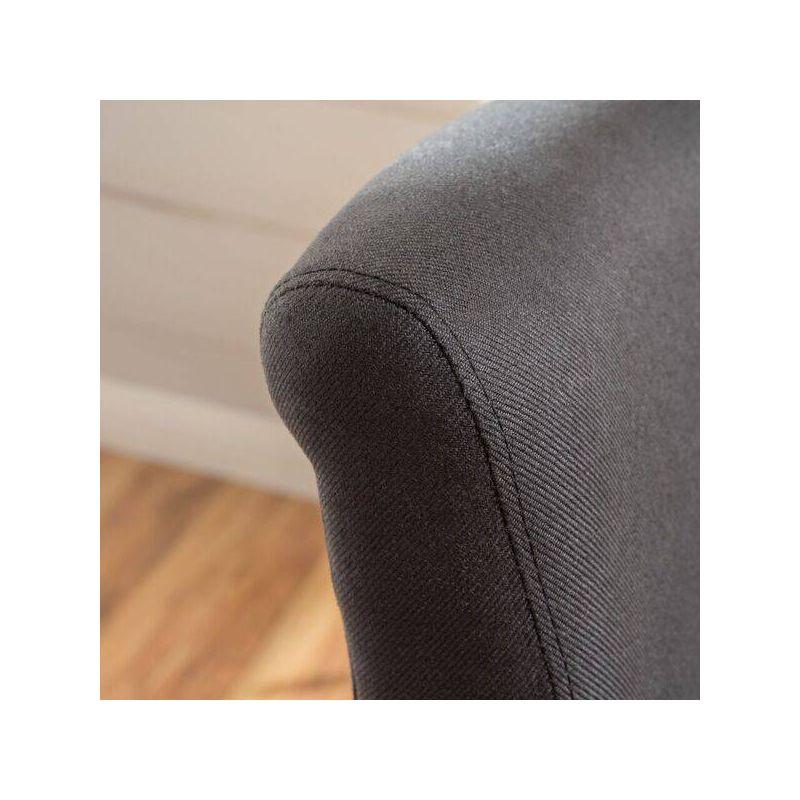 Tracy Swivel Counter Height Barstool Dark Charcoal - Christopher Knight Home: Upholstered, 250lb Capacity, Hardwood Frame