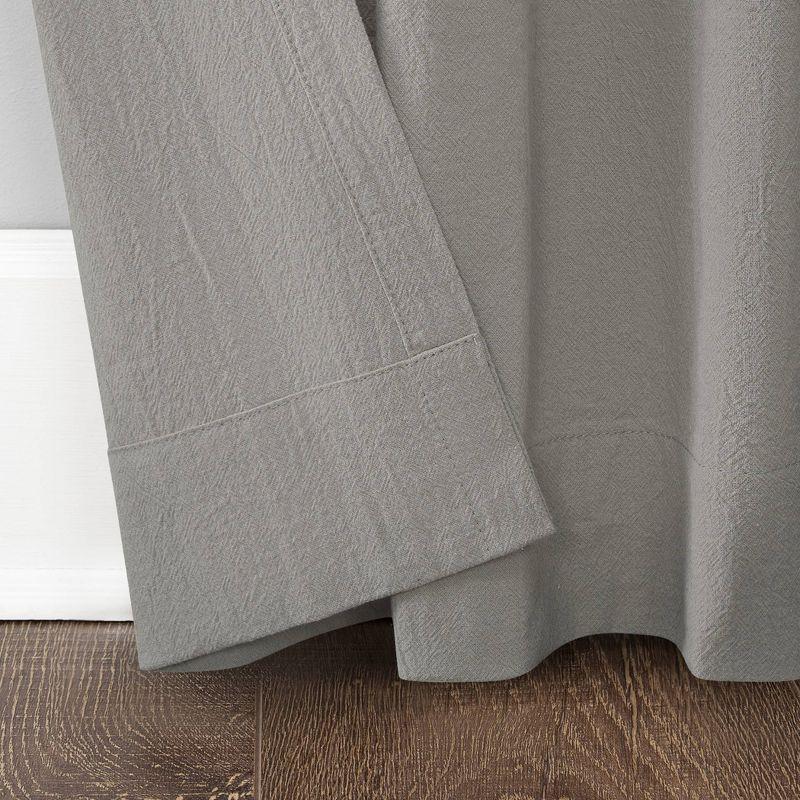 Archaeo Light Filtering Washed Cotton Twist Tab Curtain Panel