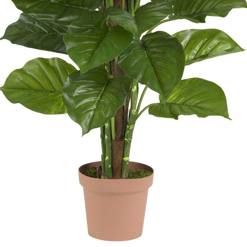 Nearly Natural 63" x 33" Artificial Leaf Philodendron Plant in Pot - Real Touch, Indoor Decor