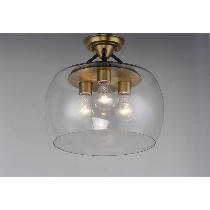 Maxim Lighting Goblet 3 - Light Semi-Flush Mount in  Bronze/Antique Brass