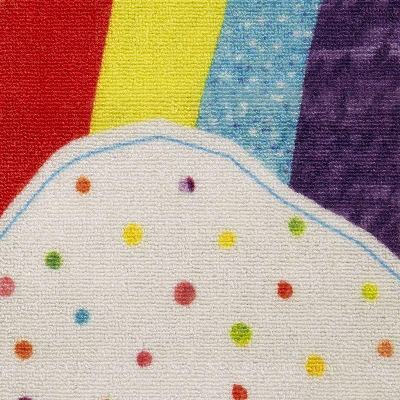 Eric Carle Eric Carle "The Very Hungry Caterpillar" Elementary Dream Big Little One Machine Washable Kids Area Rug, White/Grey, 35"X51"