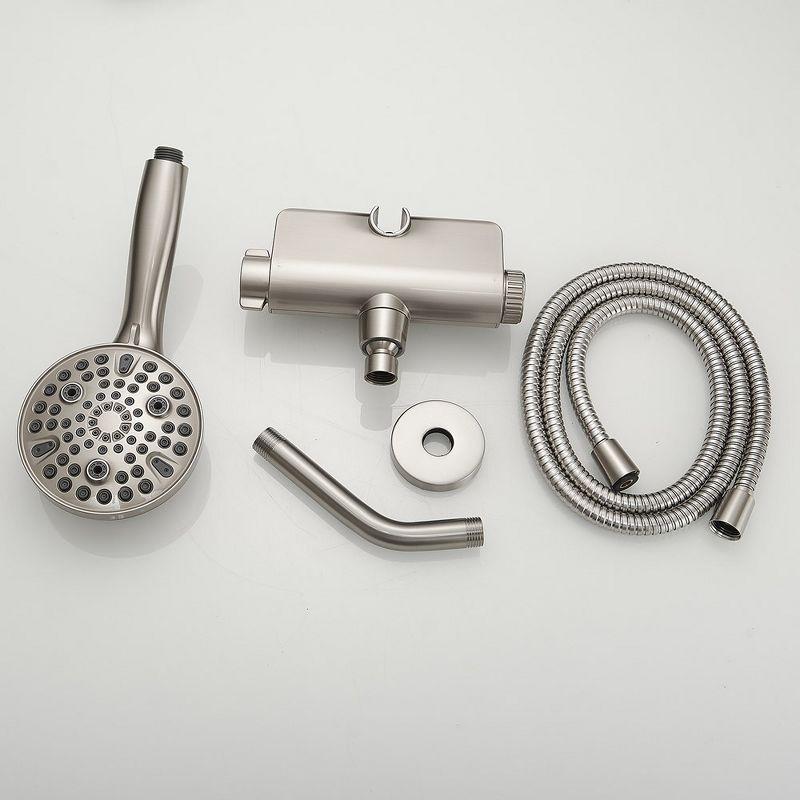 10-spray Wall Mount Dual Shower Head and Handheld Shower Head 1.8 GPM with Stainless Steel Hose