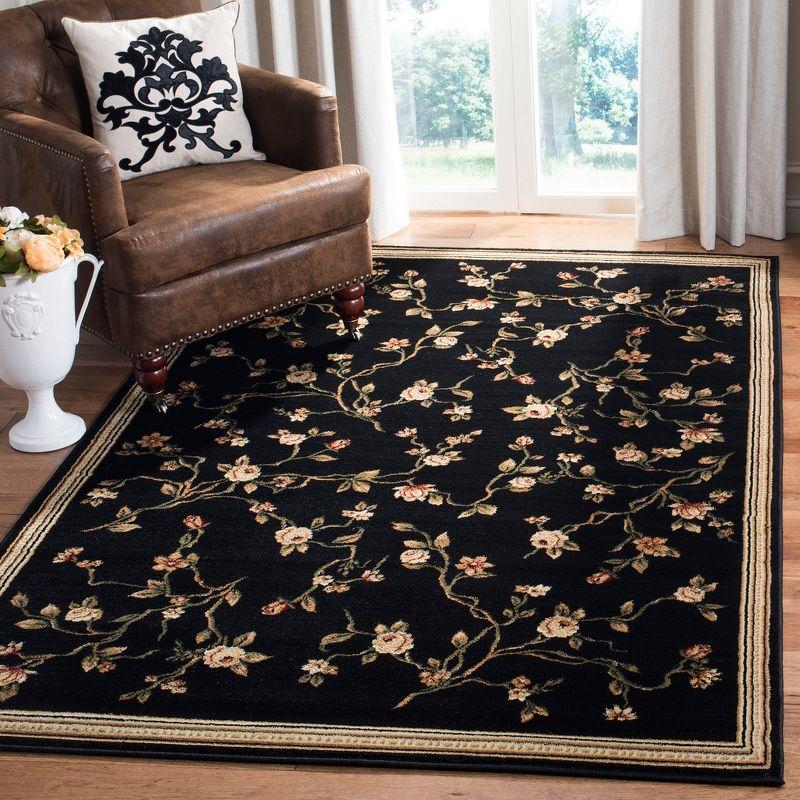 Lyndhurst LNH220 Power Loomed Area Rug - Black - 5'3"x7'6" - Safavieh.