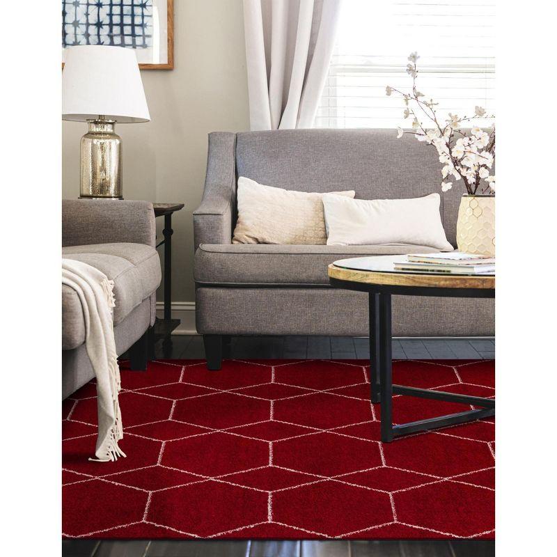 Unique Loom Trellis Frieze Geometric Trellis Indoor Woven Area Rug