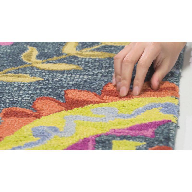 Suzani SZN374 Hand Hooked Indoor Area Rug - Grey/Multi - 8'x10' - Safavieh