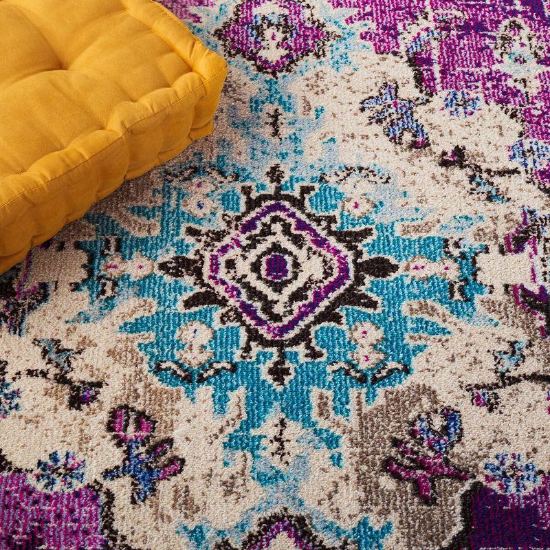 Monaco MNC243 Power Loomed Indoor Accent Rug - Violet/Light Blue - 3'x5' - Safavieh
