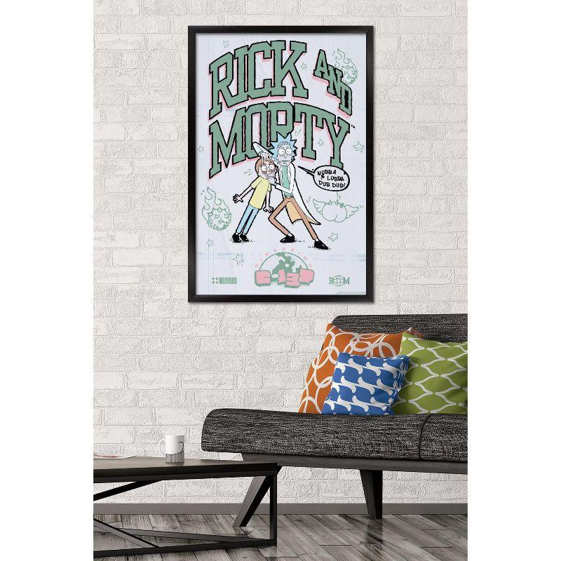 Trends International Rick And Morty: Bodega - Wubba Framed Wall Poster Prints Black Framed Version 22.375" x 34"