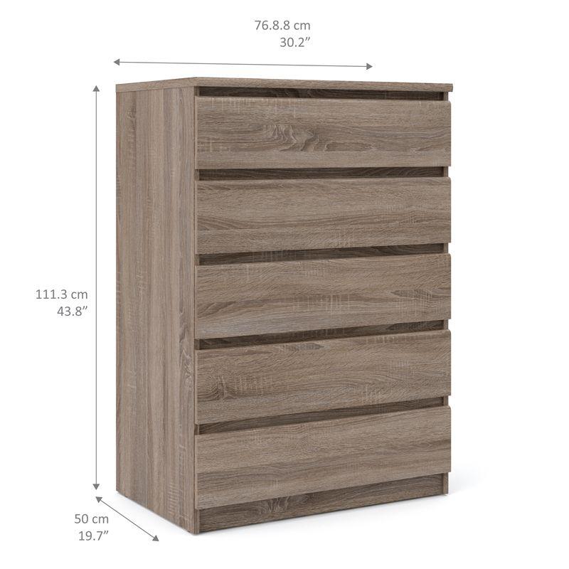 Wood Scottsdale 5 Drawer Chest in Truffle Gray-Tvilum