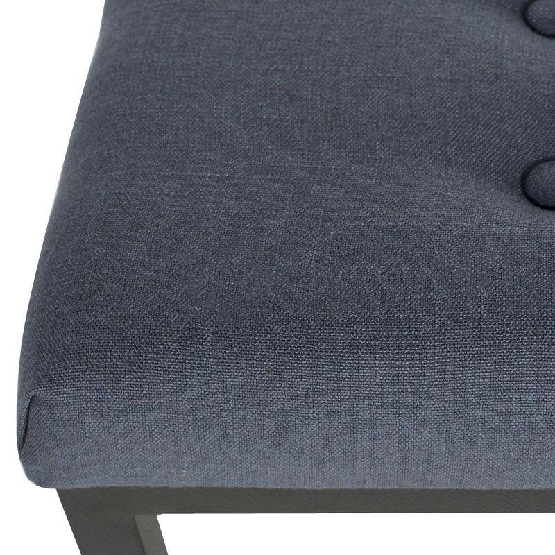 Navy and Black 48" Transitional Tufted Bench