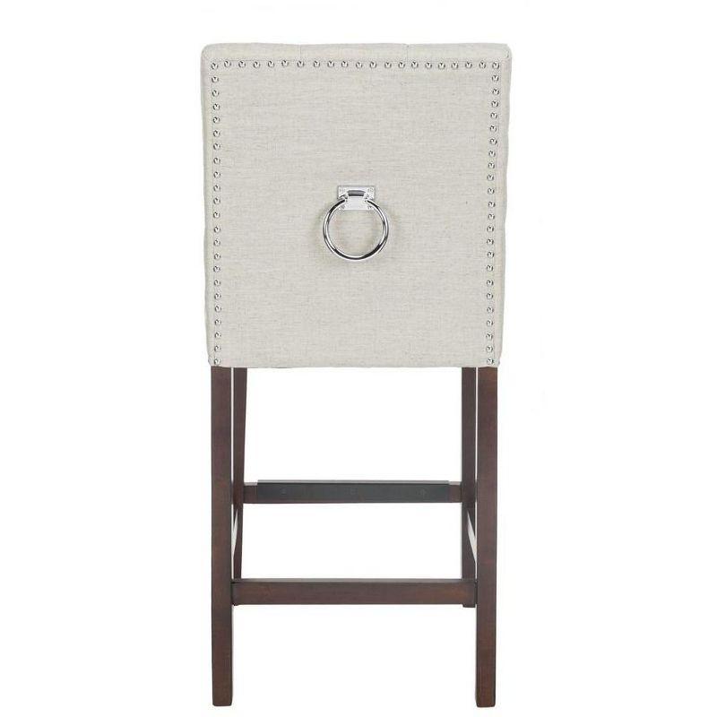 Nikita Counter Stool (Set of 2) - BST6303 - Light Grey/Espresso - Safavieh