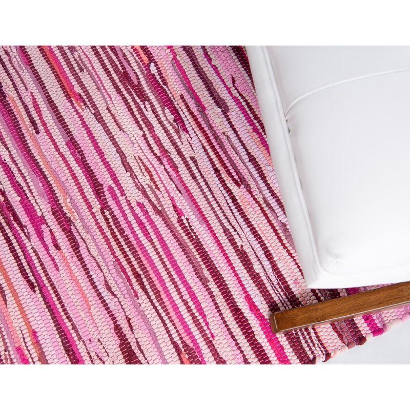 Pritchard Geometric Hand-Woven Cotton Pink Area Rug