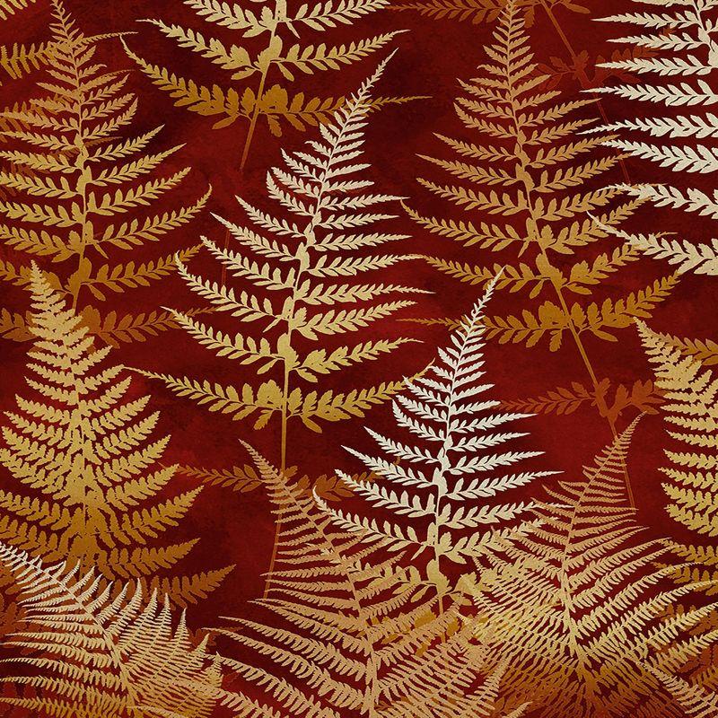 Clarissa Hulse Woodland Fern Rust Wallpaper