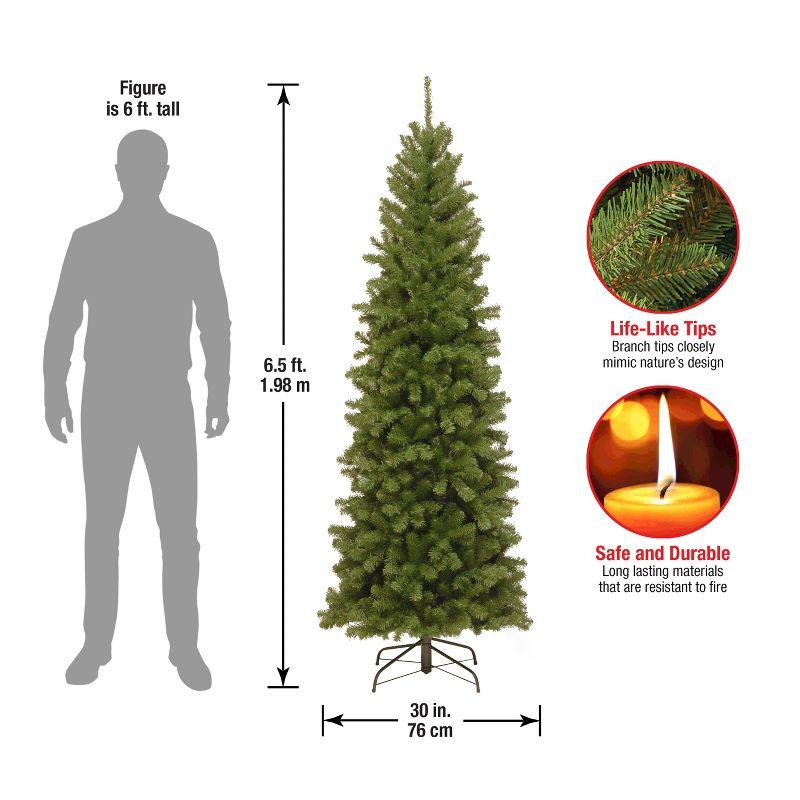 6.5' Pencil Slim North Valley Spruce Artificial Christmas Tree - National Tree Company