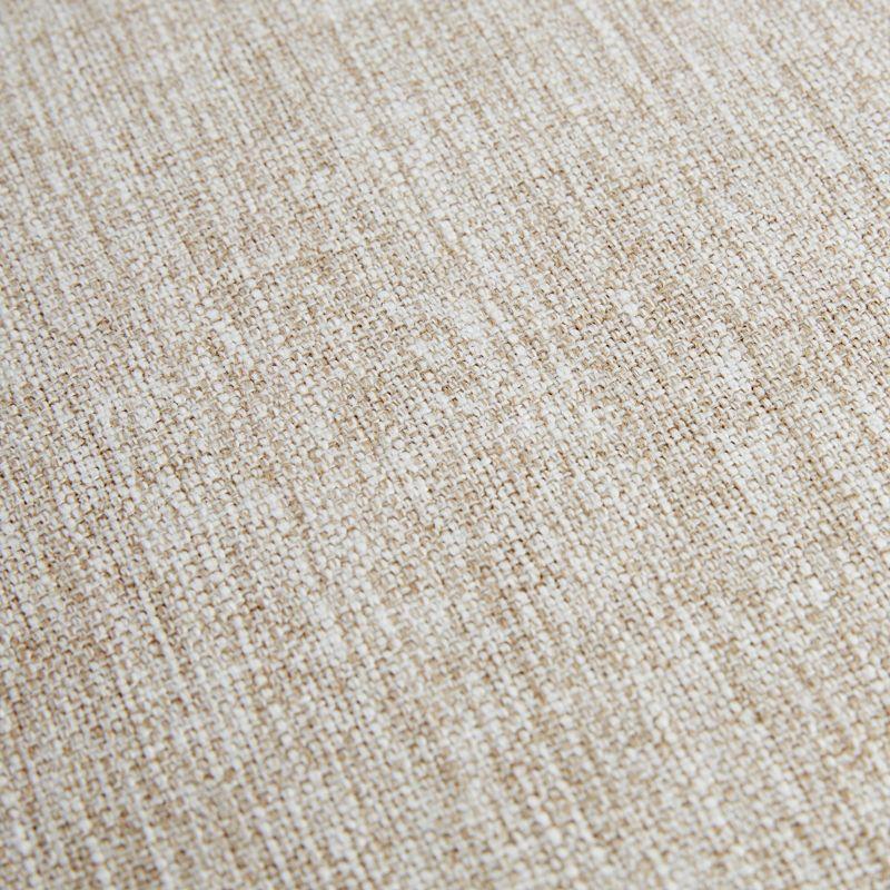 Madison Park Paulie Accent Chair Cream/Reclaimed Natural: Upholstered Wingback, Rubberwood Frame