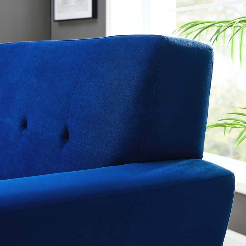 Engage Performance Velvet Armchair Navy - Modway