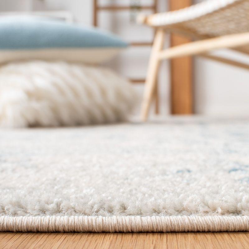 Tulum TUL240 Power Loomed Indoor Area Rug - Ivory/Turquoise - 9'x12' - Safavieh