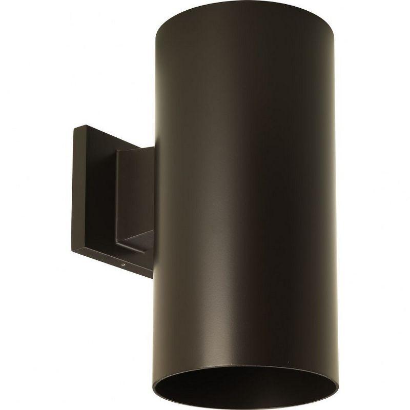 Antique Bronze 12" LED Cylinder Outdoor Wall Light