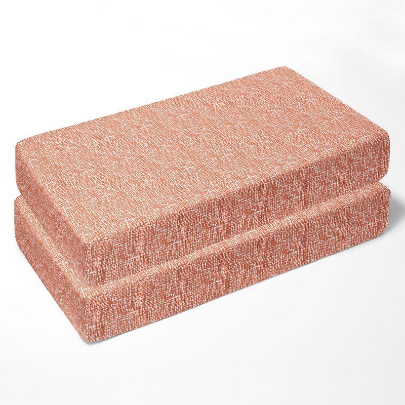 Bacati - Construction Yellow Orange Blue Gray 10 pc Crib Bedding Set with 2 Crib Fitted Sheets