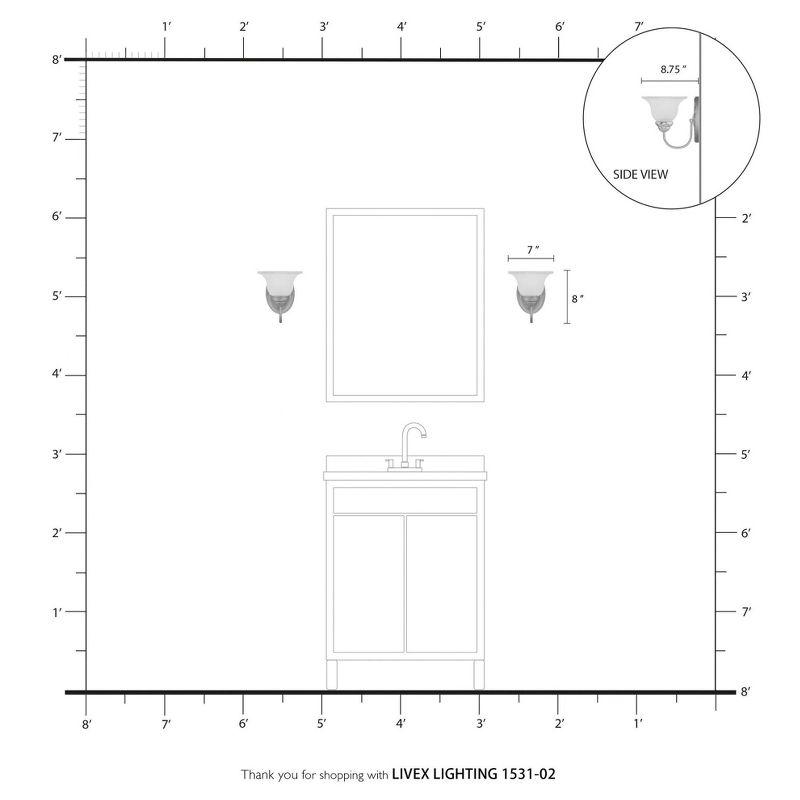 Livex Lighting Edgemont 1 - Light Vanity in  Polished Brass
