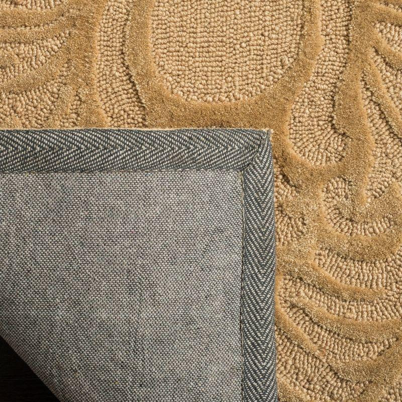 Beige Hand-Hooked Wool and Synthetic 2' x 3' Area Rug