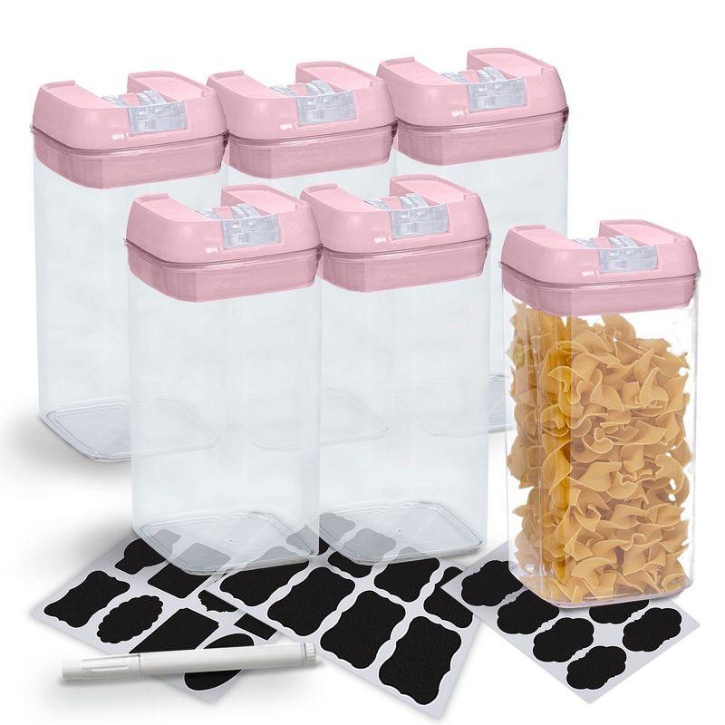 Cheer Collection Cheer Collection Food Storage - Set of 6 Containers and 6 Lids (Set of 6)
