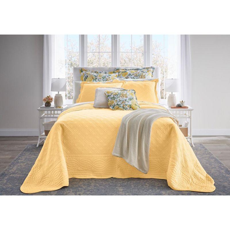 BrylaneHome Florence Oversized Bedspread - Queen, Spice Floral Multi