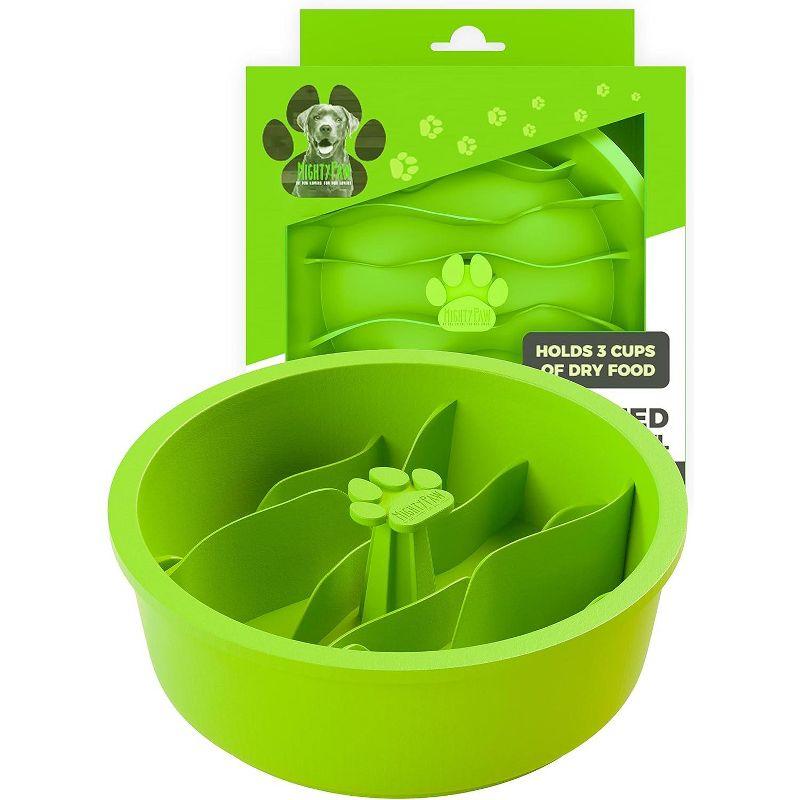 Medium Green BPA-Free Silicone Slow Feeder Dog Bowl