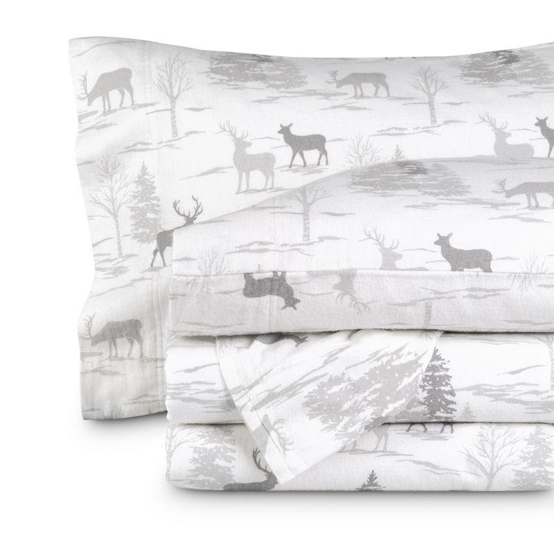 Elk Cotton Flannel Twin XL Sheet Set by Bare Home