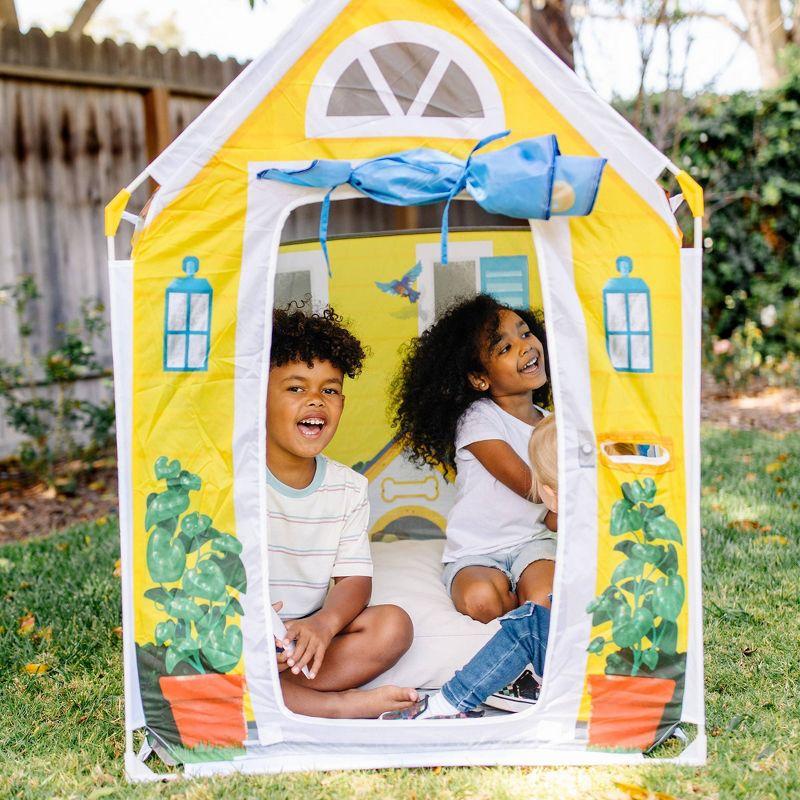 Cozy Cottage Fabric Play Tent with Storage Tote