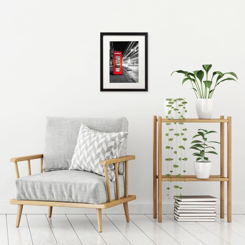 Americanflat 11x14 Picture Frame with Shatter-Resistant Glass - Use as 8x10 Frame with Mat or 11x14 Frame Without Mat - Signature Collection - Black