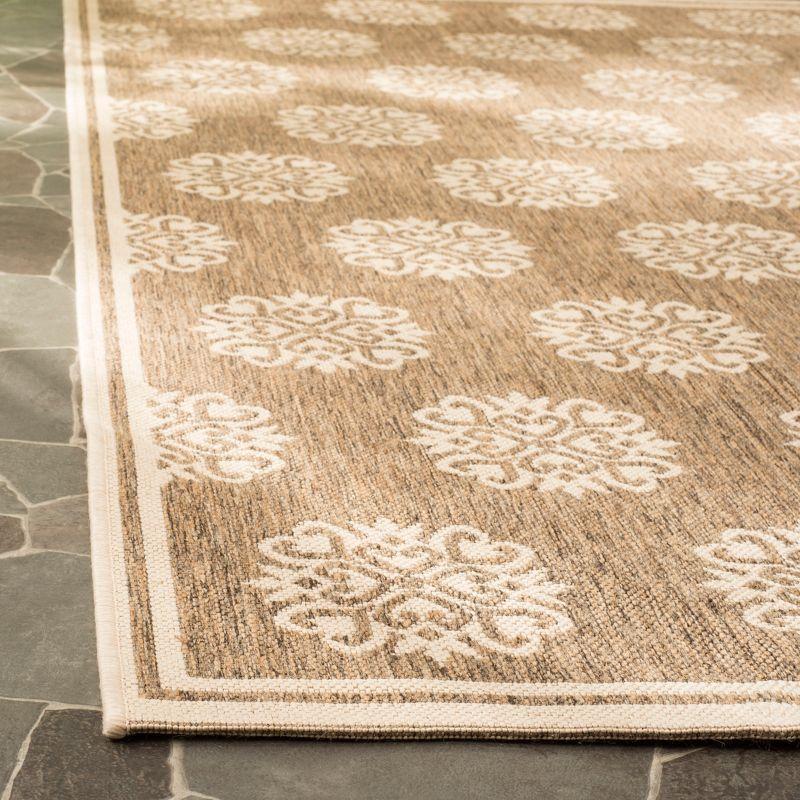 Beach House BHS181 Power Loomed Indoor/Outdoor Area Rug - Beige/Cream - 6'7"x9'2" - Safavieh