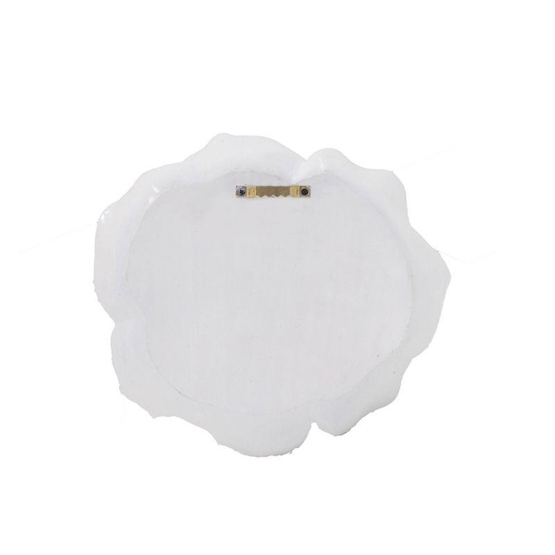 Set of 2 Floral Rose Wall Accents White - A&B Home: Resin Botanical Cast Sculpture, Modern Decor with Hanging Loops