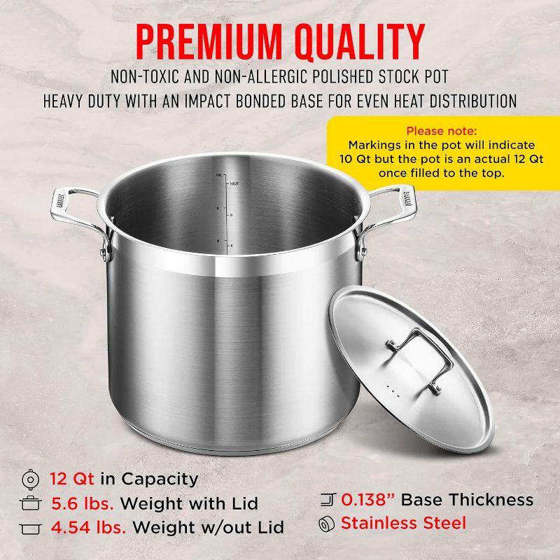 Lifemaster Non-Stick Steel Stock Pot