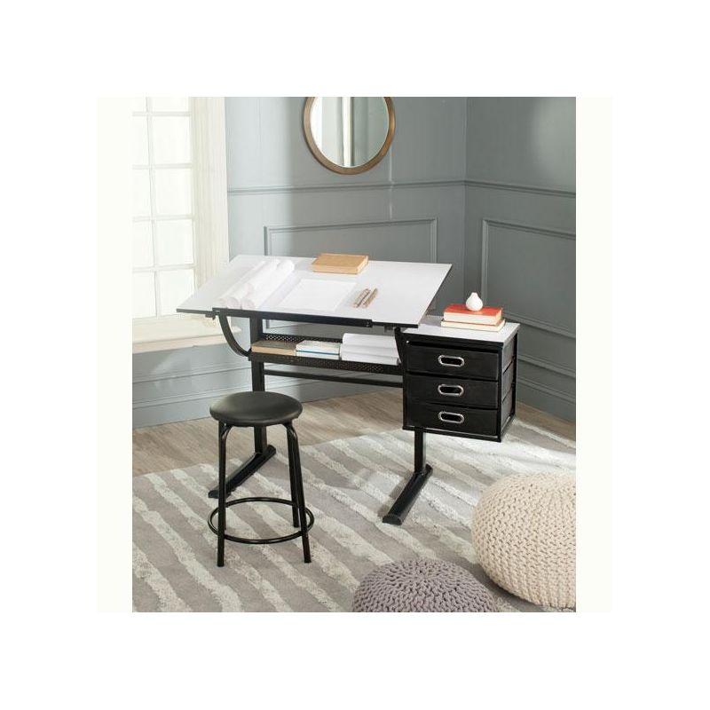 Inbox Zero Miceal Metal Base Drafting Table