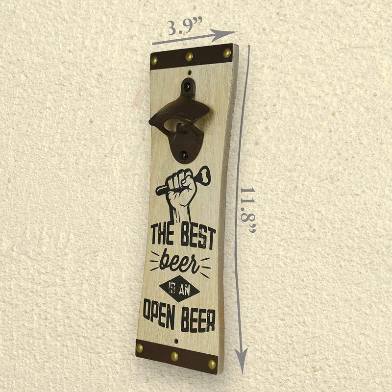 Amber Fight Gear Wall-Mounted Bottle Opener for Beer, Soda, and Pop Modern & Elegant Kitchen and Barware