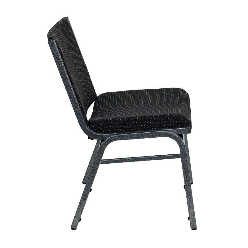 Flash Furniture HERCULES Series Big & Tall 1000 lb. Rated Black Fabric Stack Chair